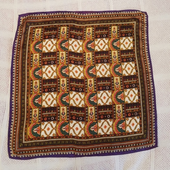 All Acetate Accessories - Vintage Japan Multicolored Acetate Handkerchief